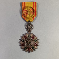 TUNISIE MEDAILLE EN ARGENT D'OFFICIER DE L'ORDRE TUNISIEN DU NICHAN IFTIKHAR MUHAMMAD EL AMIN 1942-1957 FRANCE LIBRE